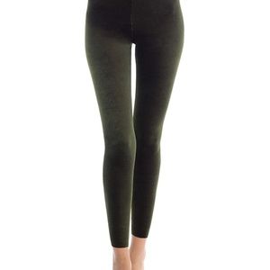 Commando Control Green Velvet Leggings L